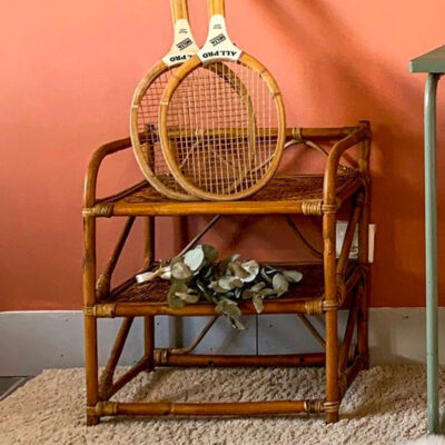 Table d’appoint et sellette vintage