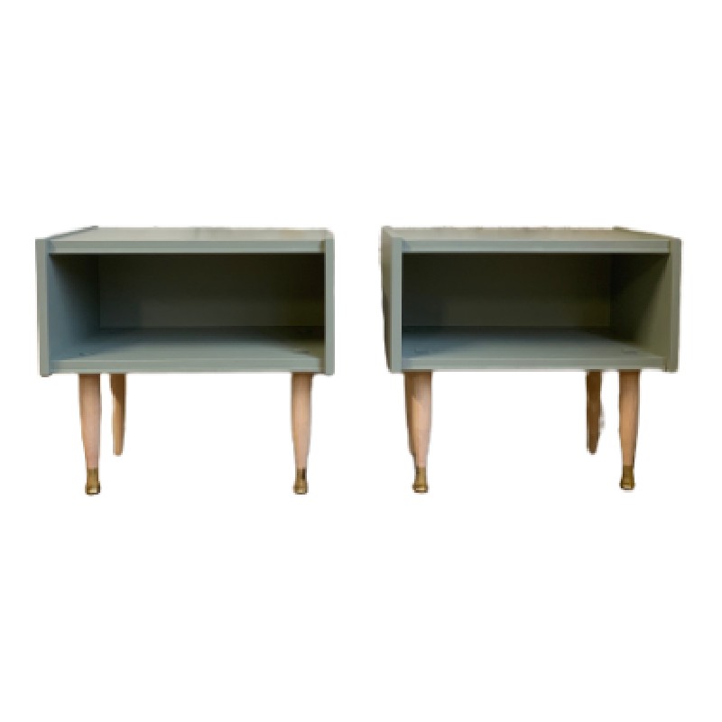 Duo de table de nuit en vert kaki - photo_2