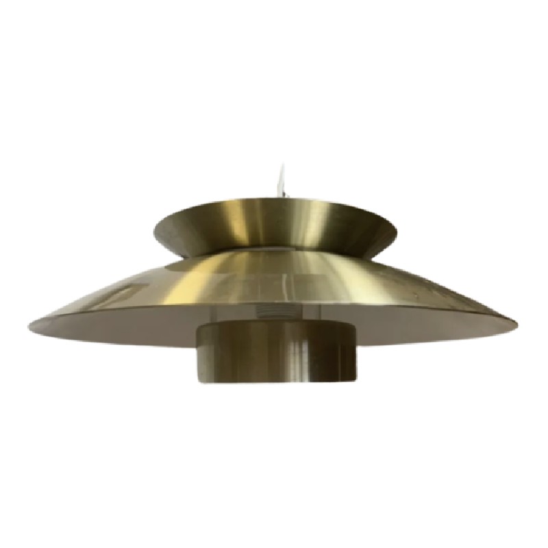 Suspension danoise midcentury en métal de couleur doré. - photo_2