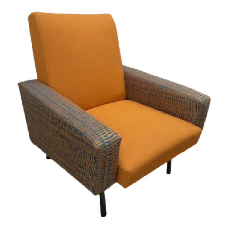 Fauteuil vintage années 50/60 retapissé - photo_2