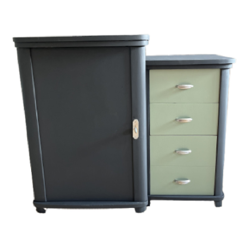 Buffet kaki & noir olive - Buffets et enfilades vintage - photo_2