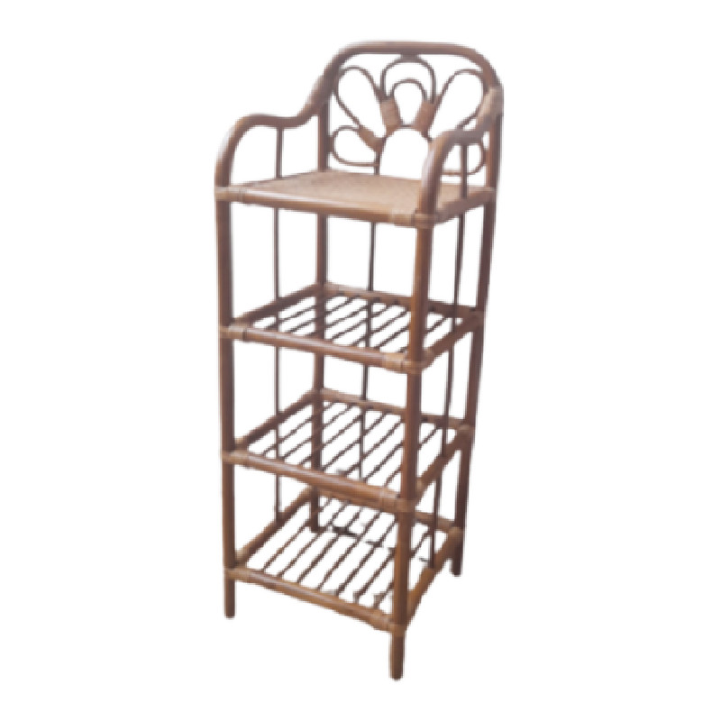 Petite étagère rotin années 60 - Bibliothèques vintage - photo_2