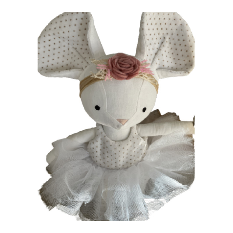 Rosalie , la petite souris danseuse en tiussu upcyclé - Doudous neuf - photo_2
